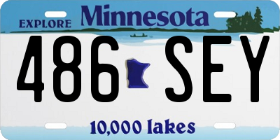 MN license plate 486SEY