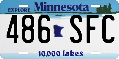 MN license plate 486SFC