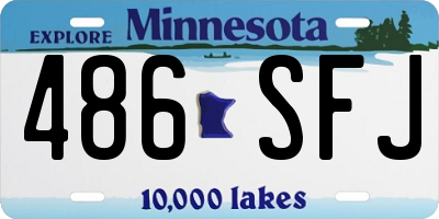 MN license plate 486SFJ