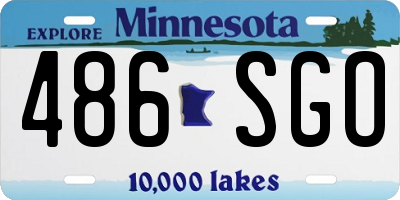 MN license plate 486SGO