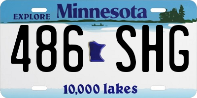 MN license plate 486SHG