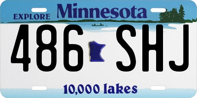 MN license plate 486SHJ