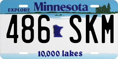 MN license plate 486SKM