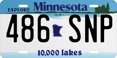 MN license plate 486SNP