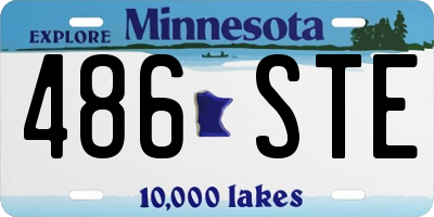 MN license plate 486STE