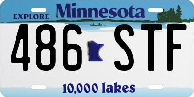MN license plate 486STF