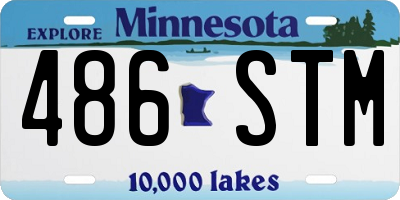 MN license plate 486STM