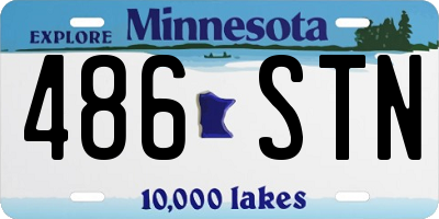 MN license plate 486STN