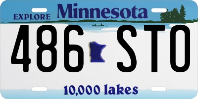 MN license plate 486STO
