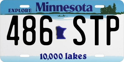 MN license plate 486STP