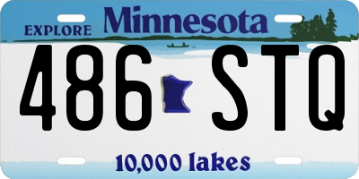 MN license plate 486STQ