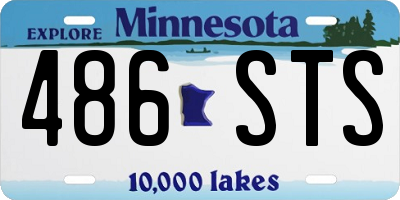MN license plate 486STS