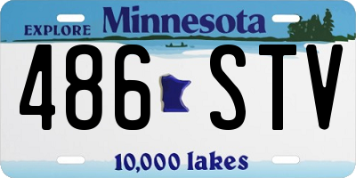 MN license plate 486STV
