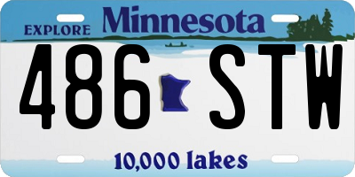 MN license plate 486STW