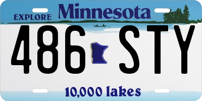MN license plate 486STY