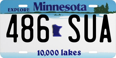 MN license plate 486SUA