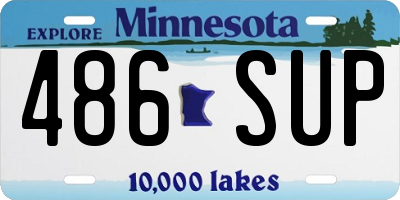 MN license plate 486SUP