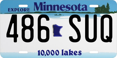MN license plate 486SUQ