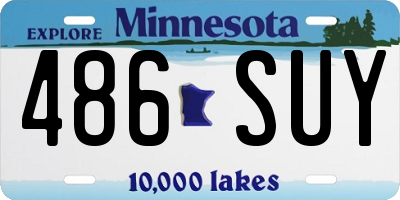 MN license plate 486SUY
