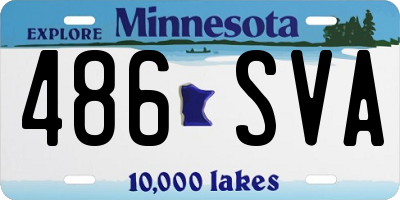 MN license plate 486SVA