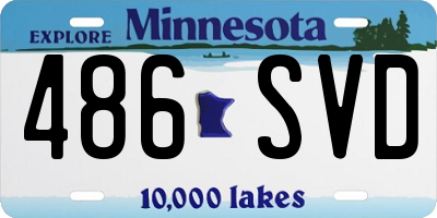 MN license plate 486SVD