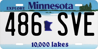 MN license plate 486SVE