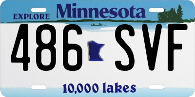 MN license plate 486SVF