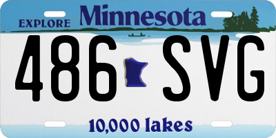 MN license plate 486SVG