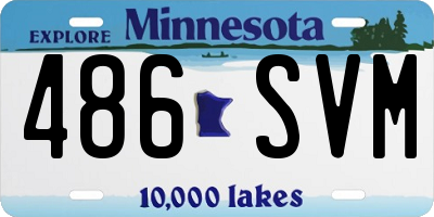 MN license plate 486SVM