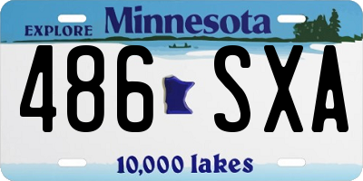 MN license plate 486SXA