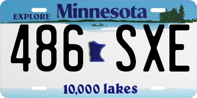 MN license plate 486SXE