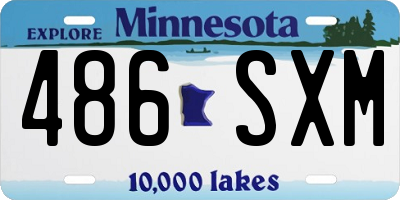 MN license plate 486SXM
