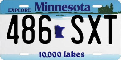 MN license plate 486SXT