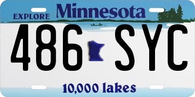 MN license plate 486SYC