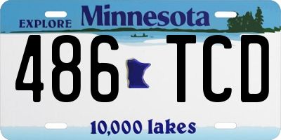 MN license plate 486TCD