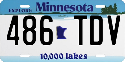MN license plate 486TDV