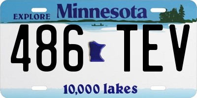 MN license plate 486TEV