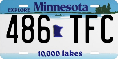 MN license plate 486TFC
