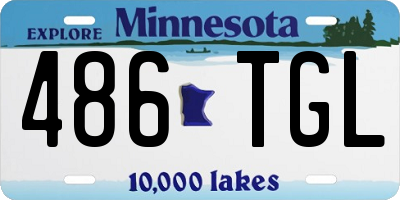 MN license plate 486TGL
