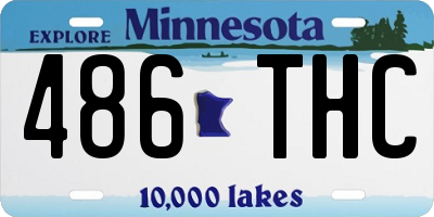 MN license plate 486THC