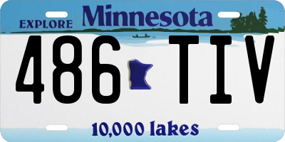 MN license plate 486TIV