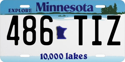MN license plate 486TIZ