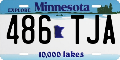 MN license plate 486TJA