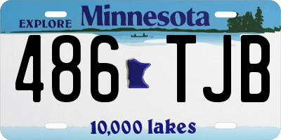 MN license plate 486TJB