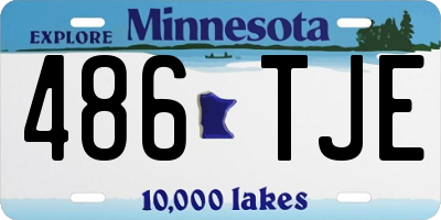 MN license plate 486TJE