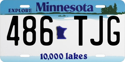 MN license plate 486TJG