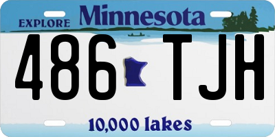 MN license plate 486TJH
