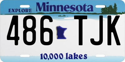 MN license plate 486TJK