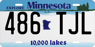 MN license plate 486TJL