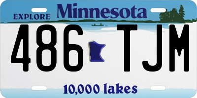 MN license plate 486TJM